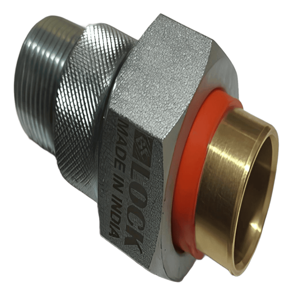 Mpt steel x brazed with cu